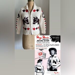 1950’s Vintage Handmade Cowichan Horse Sweater